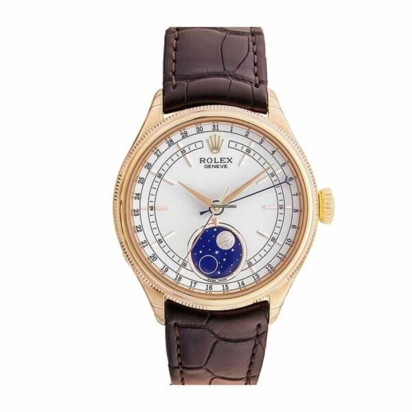 Rolex Cellini Moonphase White Dial New 50535-0002