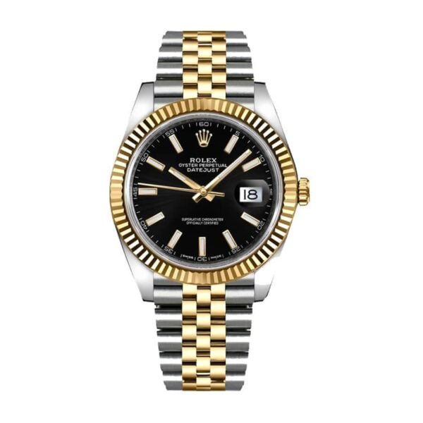Rolex Datejust 126333 Yellow Gold & Steel Black Dial Jubilee