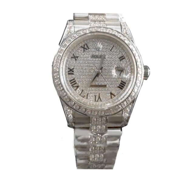 Rolex Datejust 116622 White Gold Diamond Dial Iced Out
