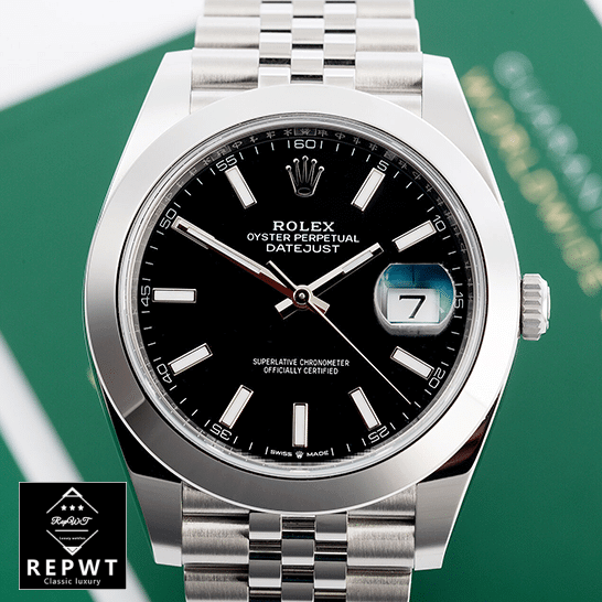 rolex_datejust_11823_steel__black_dial_jubilee_replica_man_left