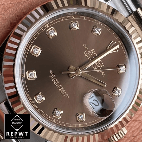rolex_datejust_II_126331_rose_gold_steel_chocolate_diamond_dial_jubilee_replica_man_unitedluxurynet