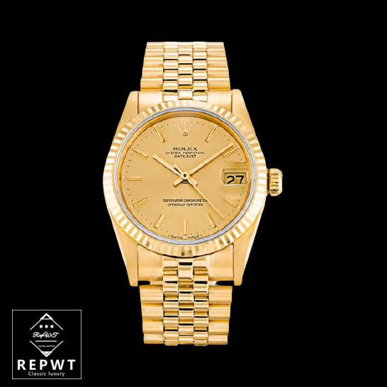 rolex_datejust_yellow_gold_champagne_baton_dial_6824_jubilee_replica_front_two rolex_datejust_yellow_gold_champagne_baton_dial_6824_jubilee_replica_front_two