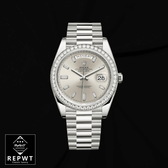 rolex_day_date_228349RBR_KW_stainless_steel_diamonds_sundust_dial_oyster_replica_front rolex_day_date_228349RBR_KW_stainless_steel_diamonds_sundust_dial_oyster_replica_front