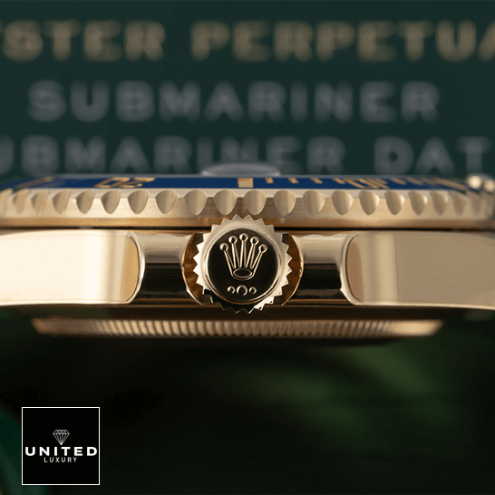 rolex_submariner_blue_dial_gold116618LB_oyster_replica_right_side